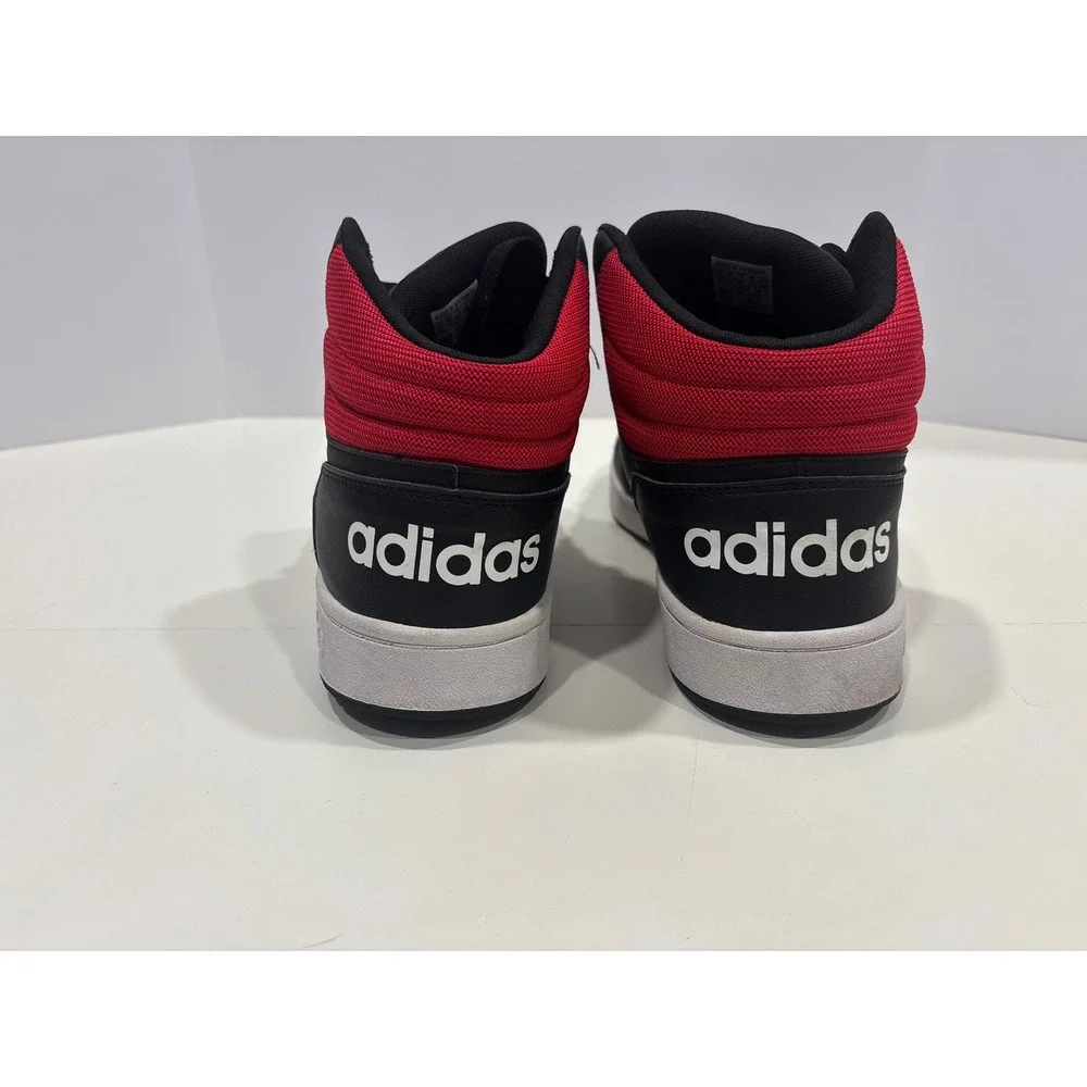 Adidas Hoops 2.0 Mid Mens Basketball Shoes Black White Red DB0079 Size 12